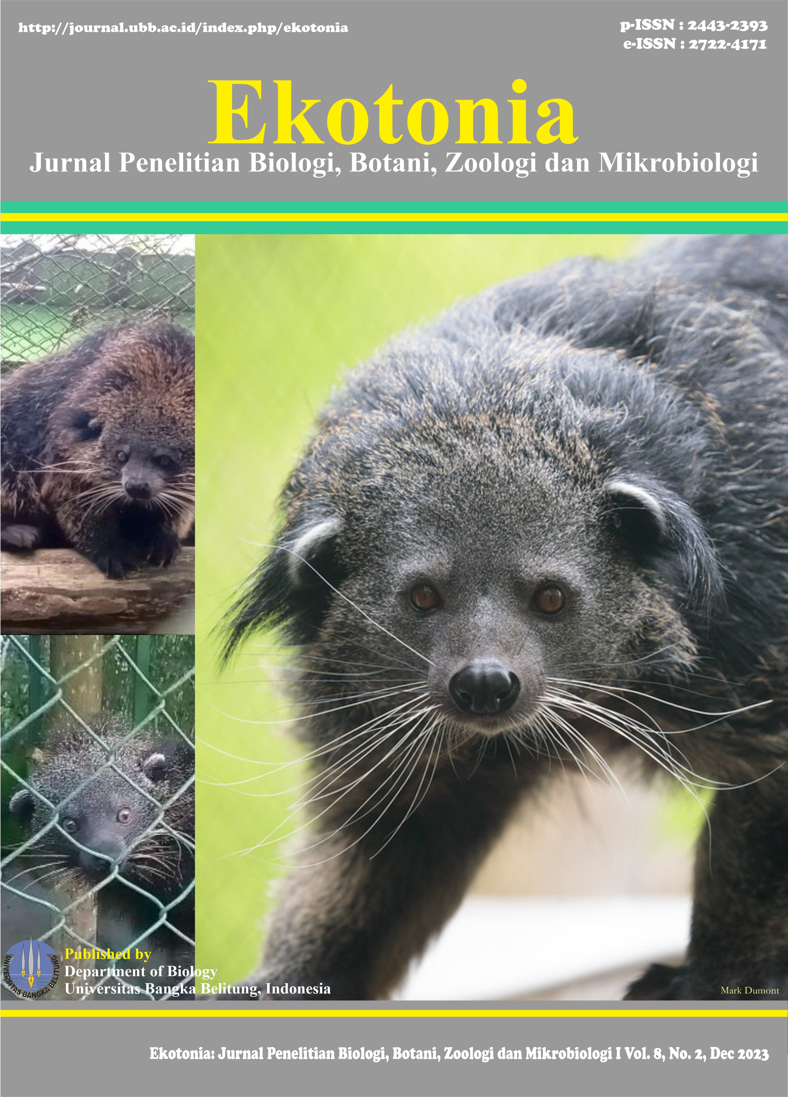 					View Vol. 8 No. 2 (2023): Ekotonia: Jurnal Penelitian Biologi, Botani, Zoologi dan Mikrobiologi
				