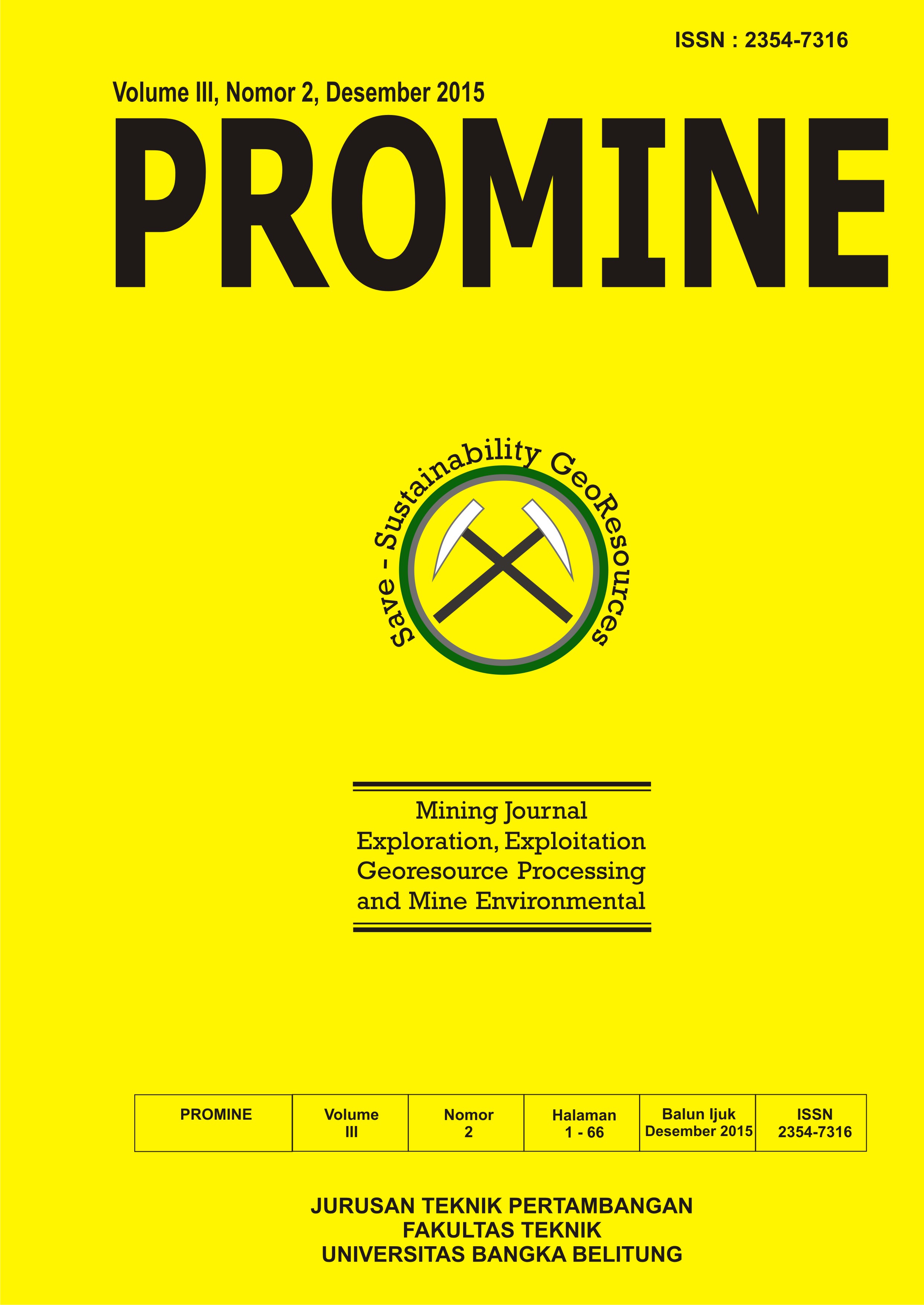 					View Vol. 3 No. 2 (2015): PROMINE
				